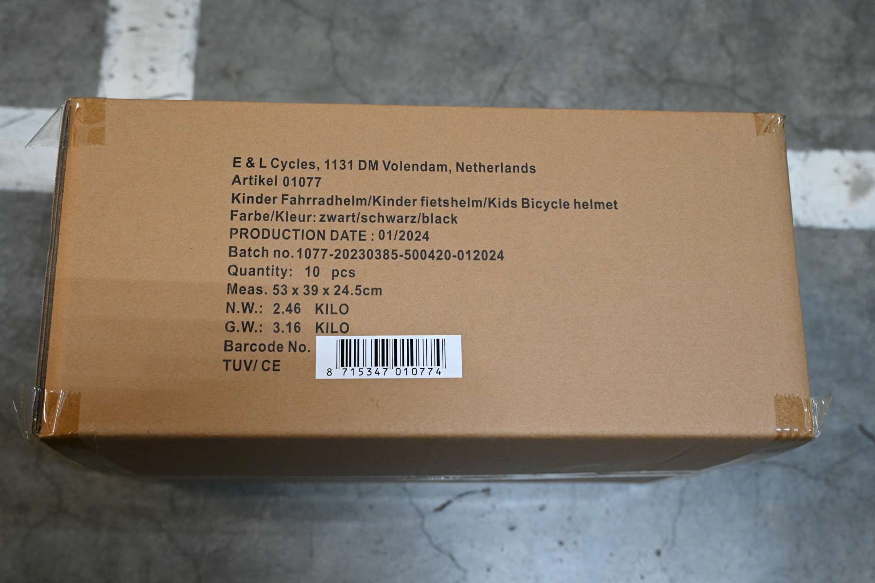 Volare Fahrradhelm - Kinder - Schwarz - 47-51 cm