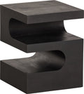 Woood toma bijzettafel - mangohout - zwart - 50x40x40
