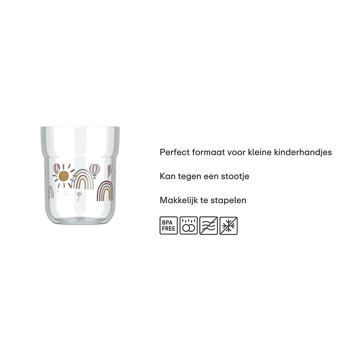 Mepal sunshine rainbow kinderglas mio 250ml