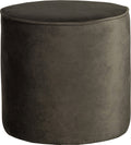 Woood sara poef hoog - velvet - warm groen - 46x46x46