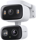 Tp-link tapo c246d beveiligingscamera - dual lens - binnen en buiten - pan tilt 360° - 2k 3mp - kleurennachtzicht met schijnwerpers - lokale opslag (microsd) - geen verplichte abonnementskosten - ip65 - waterdicht - ai mens voertuig huisdierdetectie