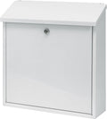 V-part - wandbrievenbus malagan - galvanized steel powder coated - wit - brievenbus