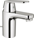 Grohe eurosmart cosmopolitan wastafelkraan - lage uitloop - met trek-waste - chroom - waterbesparend