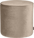 Woood sara poef hoog - velvet - khaki - 46x46x46