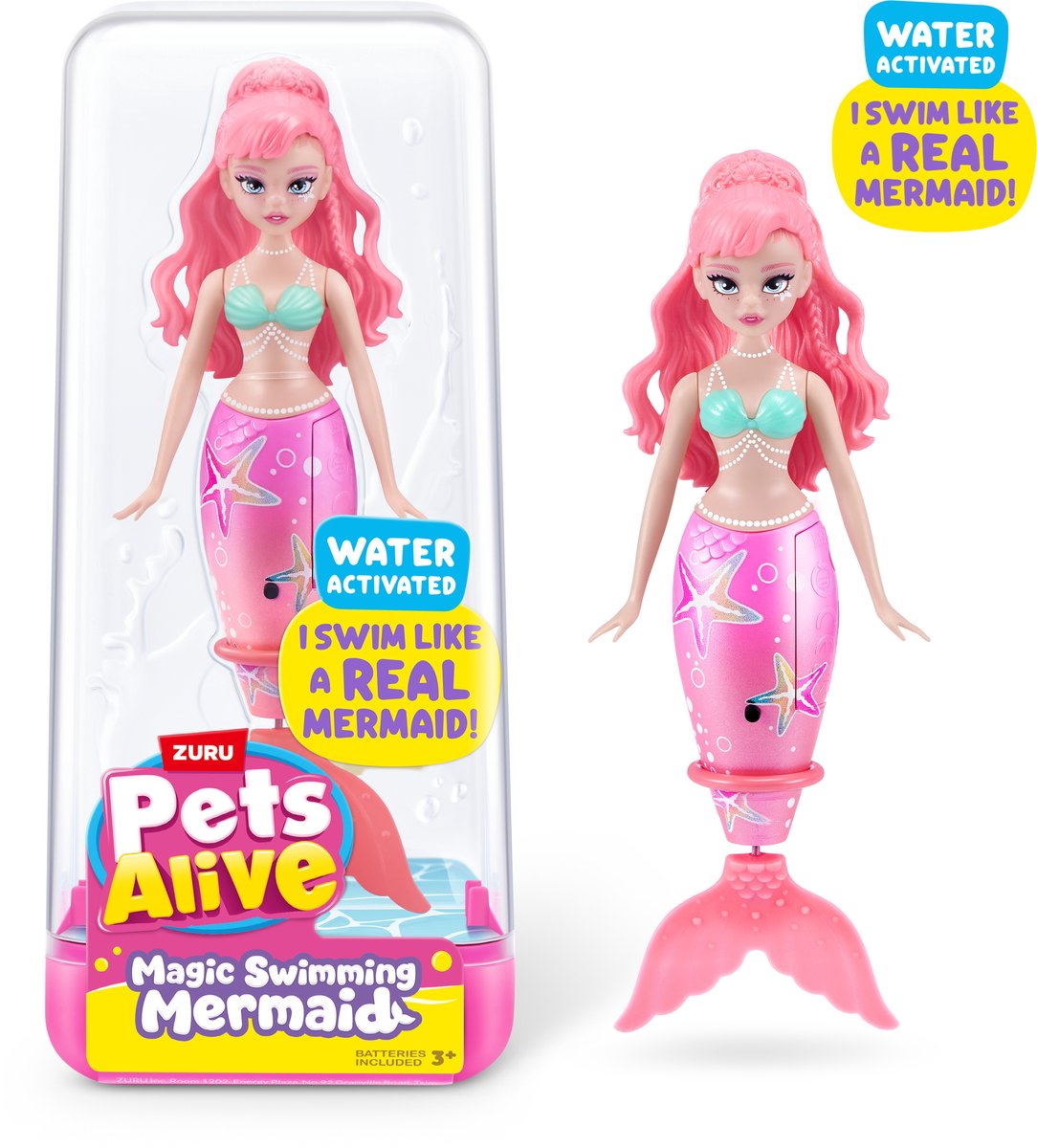 ZURU Haustiere lebende schwimmende Meerjungfrau