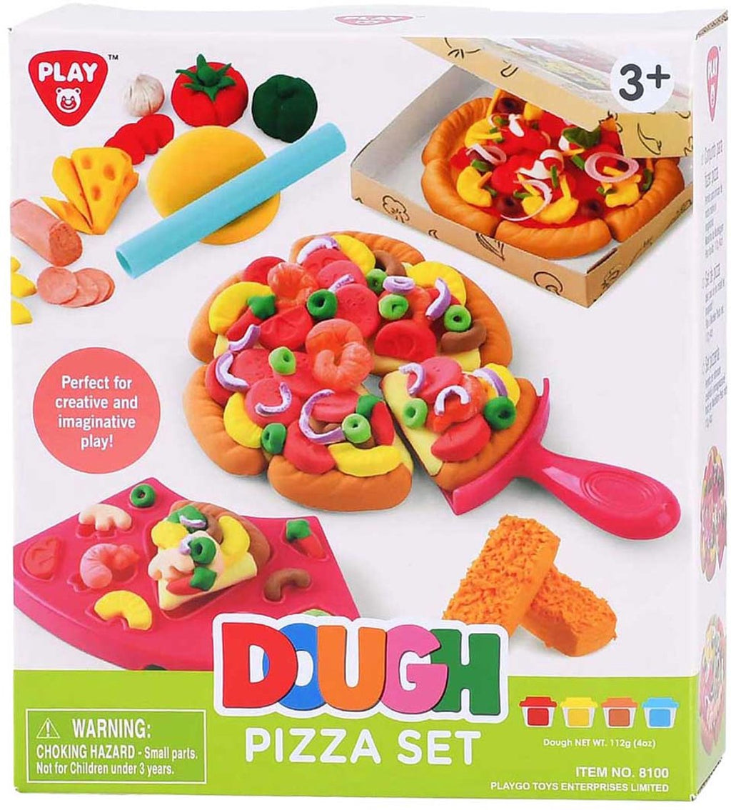 Playgo pizza kleiset - 4 kleipotjes