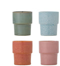Bloomingville mok aardewerk roze ewan - set van 4