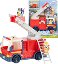 Moose bluey - bluey's brandweerwagen speelset - incl. bluey en bingo speelfiguurtjes