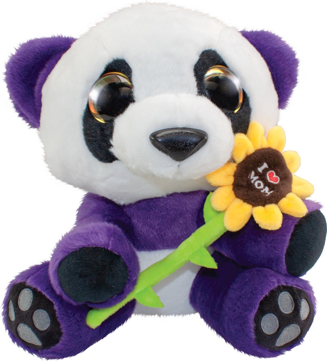Lumo stars tactic - pluche - knuffelpanda i love mom - 24 cm - zacht pluche - grote ogen - moederdag cadeau - inclusief app met spelletjes