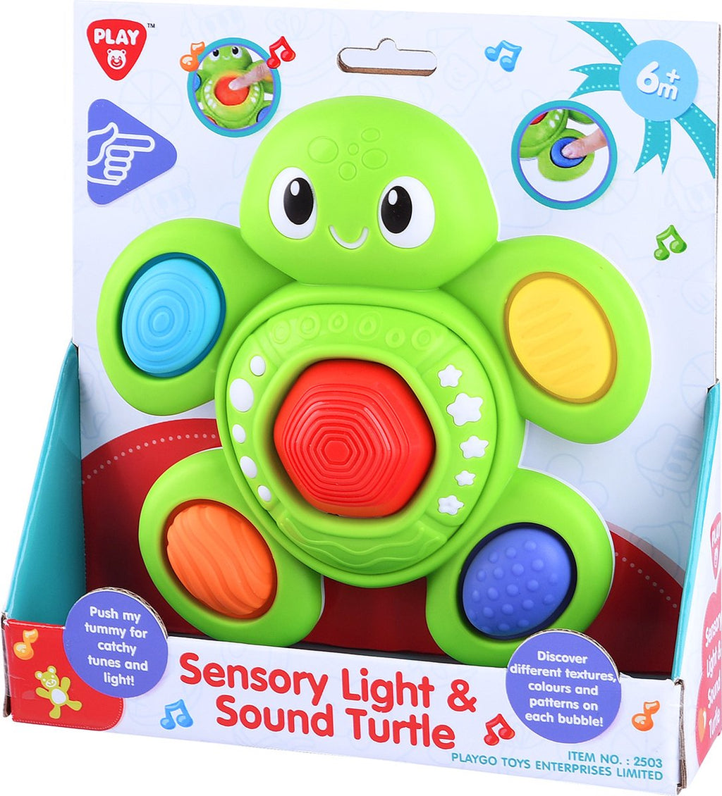 Playgo Baby-Sinnesschildkröte mit Licht und Ton