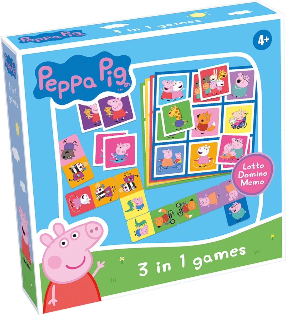 Selecta Peppa Pig 3n1 Memo-Lotto-Domino
