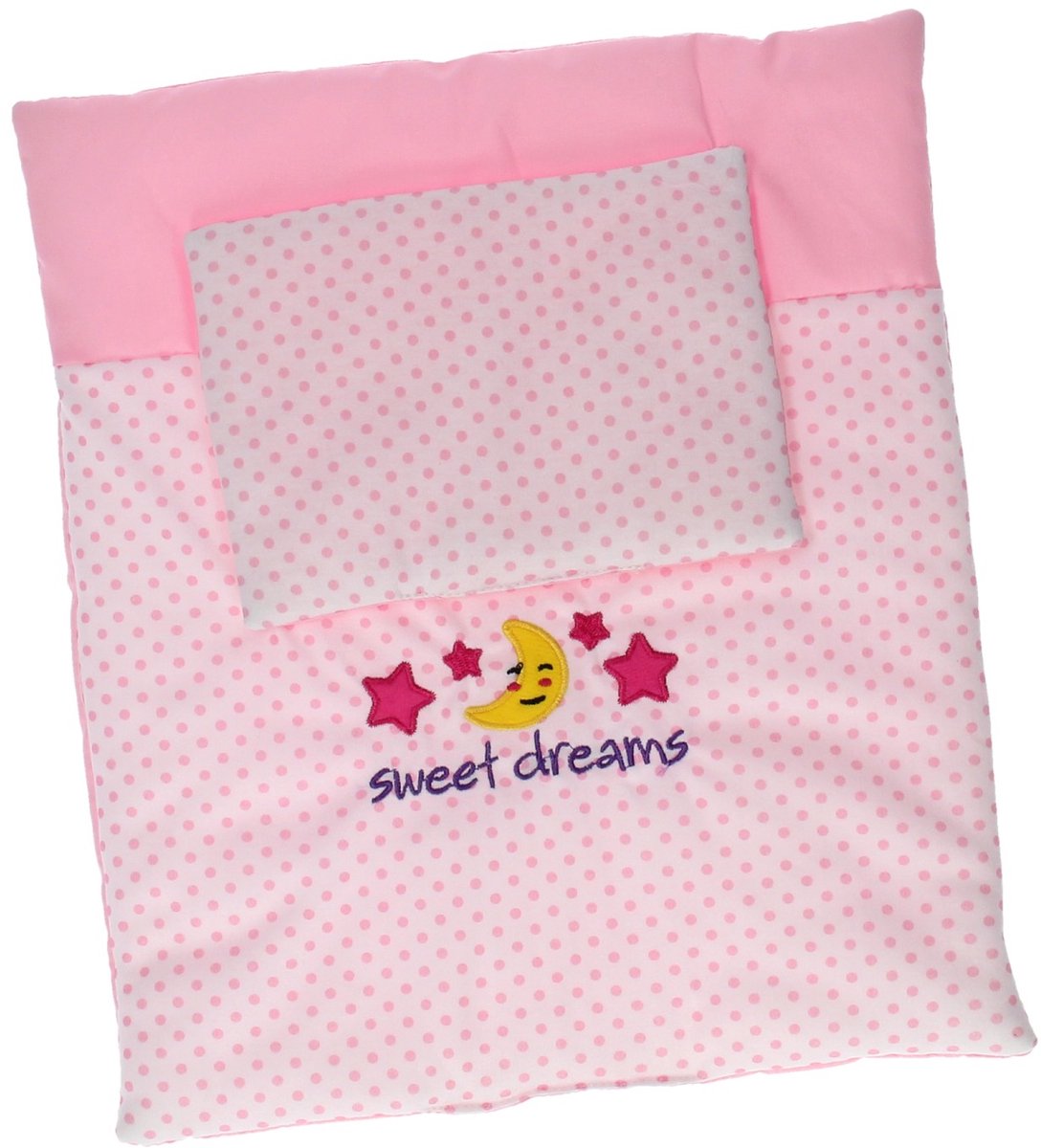 Johntoy - baby rose poppendeken en kussen set - sweet dreams