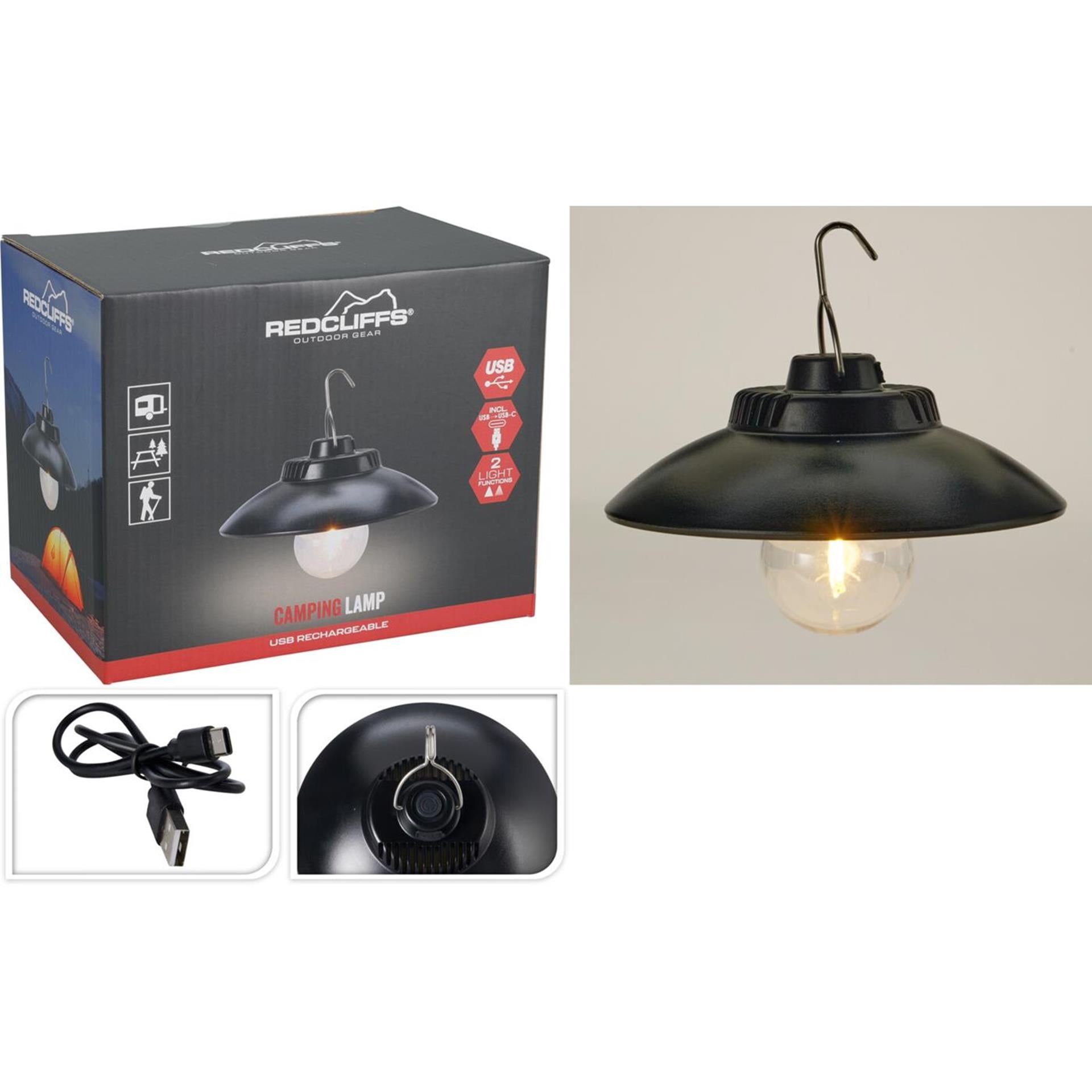 Redcliffs camping hanglamp oplaadbaar