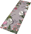 Bertoni - tafelloper tafelkleed - vilt - 115x40cm - melanie grey