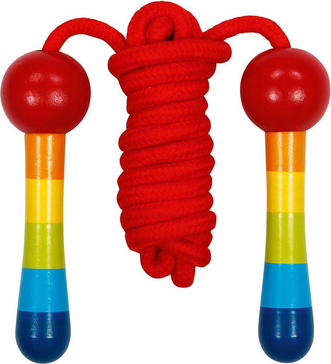 Goki Holzspringseil Regenbogen, 200 cm