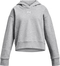 Under armour ua rival fleece hoodie unisex sporttrui - grijs - wit