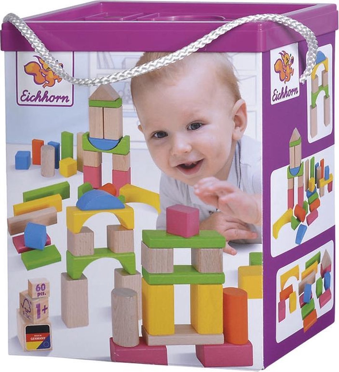 Eichhorn houten blokken, 60dlg.