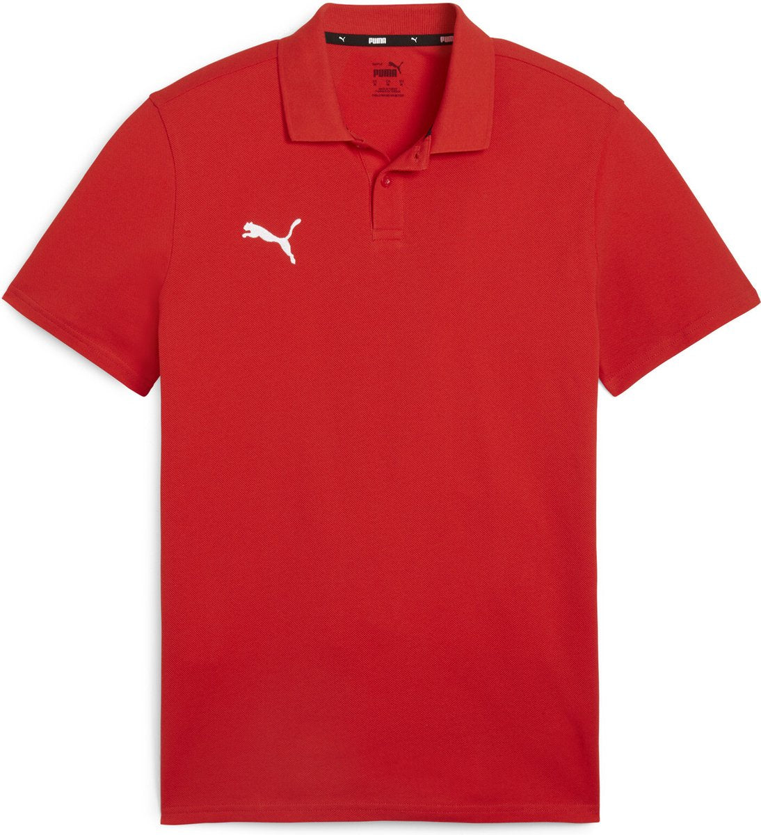 Puma teamgoal casuals polo heren sportshirt - red- white xl