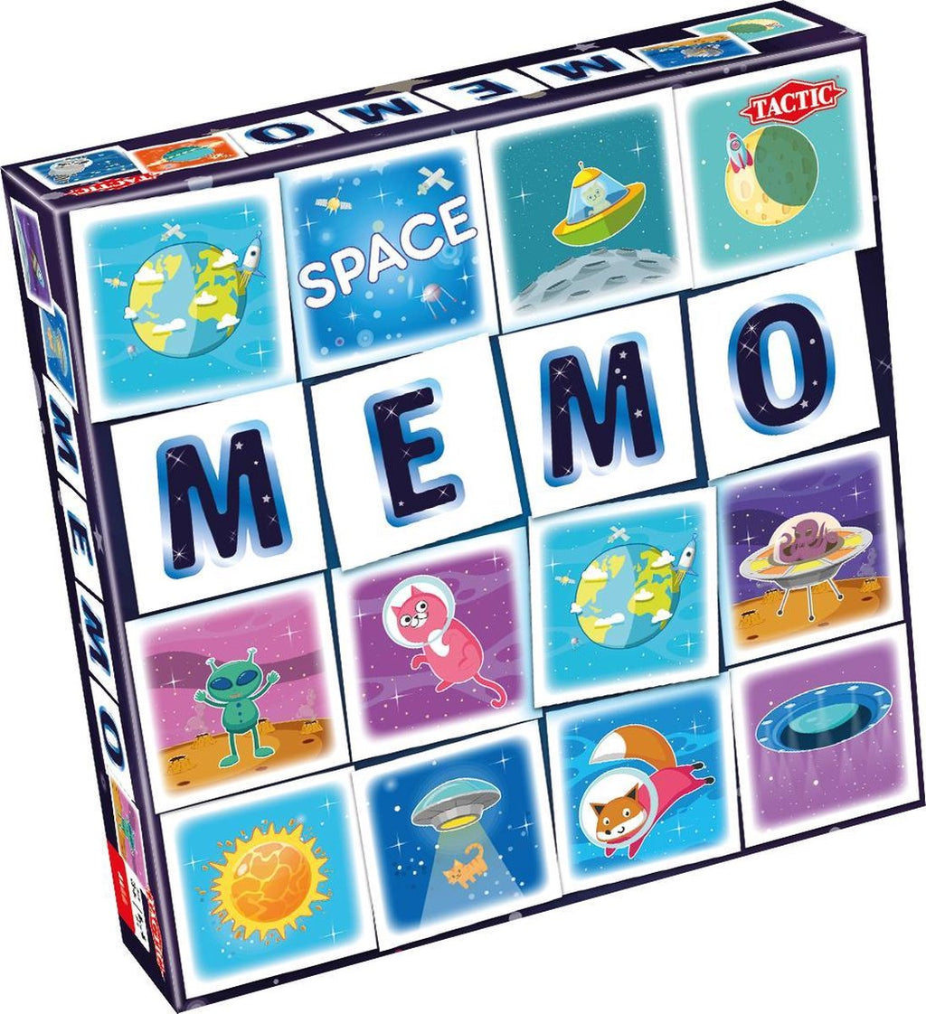 Tactic memo ruimtevaart - memospel - zoek de juiste paren - planeten, astronauten en raketten - gezelschapsspel voor kinderen en families - 2 tot 6 spelers - vanaf 3 jaar