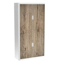 Roldeurkast paperflow hout bruin, wit