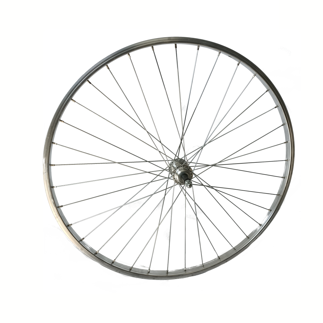 Sunrace achterwiel 28 sp. alu spaak 13 trek basic zilver alu naaf v.as 7v
