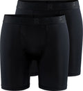 Craft active boxer 6-inch 2-pack heren sportonderbroek - zwart l