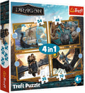 Trefl puzzelset - how to train your dragon - 4in1 drakendagen.