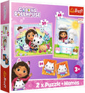 Trefl gabby's dollhouse 3-in-1 set puzzels + memory