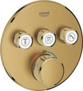 Grohe grohtherm smartcontrol inbouw douche- of badthermostaat - 3 knoppen - brushed cool sunrise (mat goud) - 29121gn0