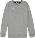 Puma teamgoal casuals crew neck sweat jr jongens sporttrui - medium gray heather- white 152