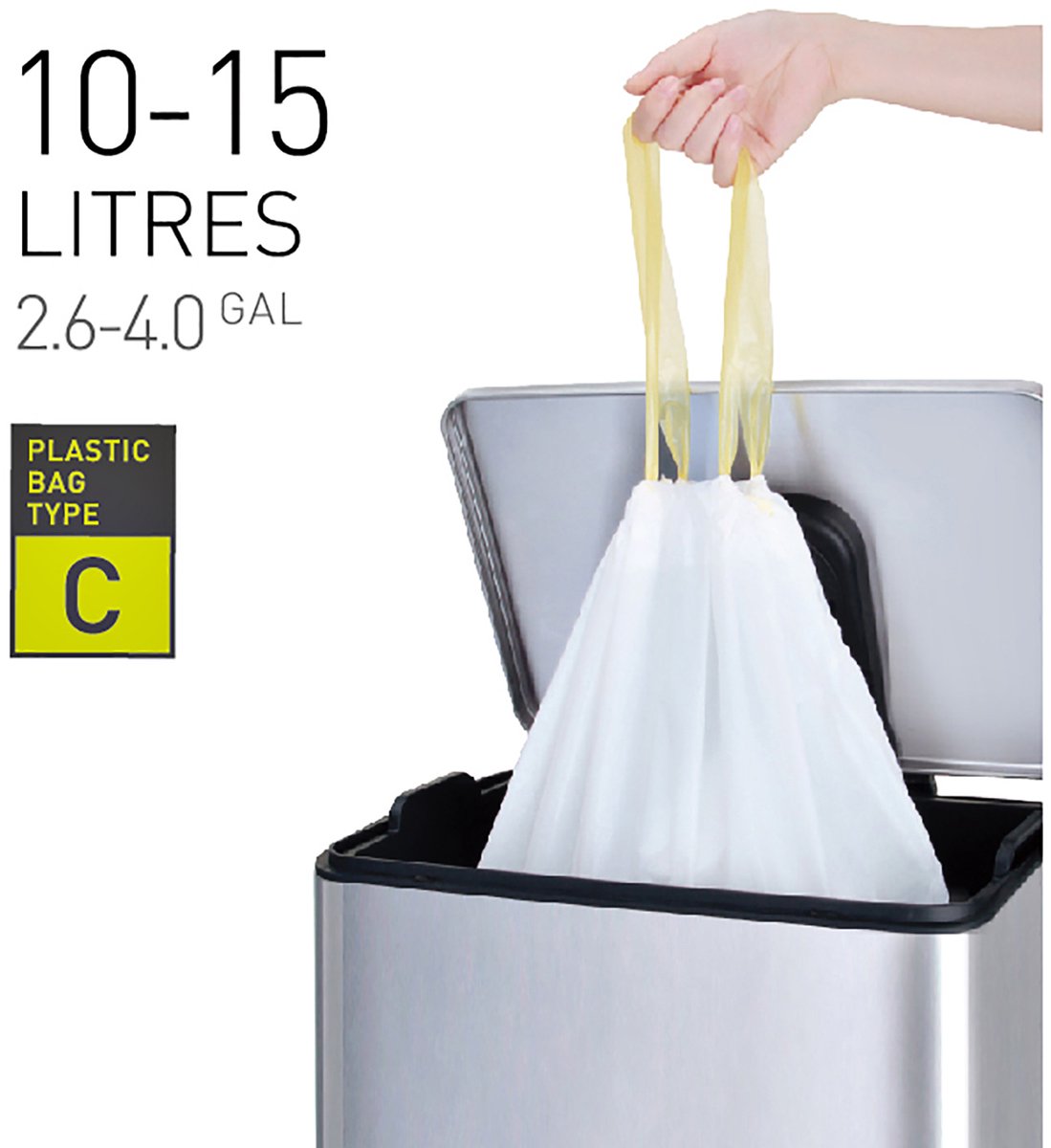 ECO-Abfallbeutel Typ C, 10-15 Liter Rolle mit 20 Abfallbeuteln