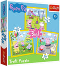 Trefl peppa pig 3-in-1 puzzel - 20 36 50 stukjes
