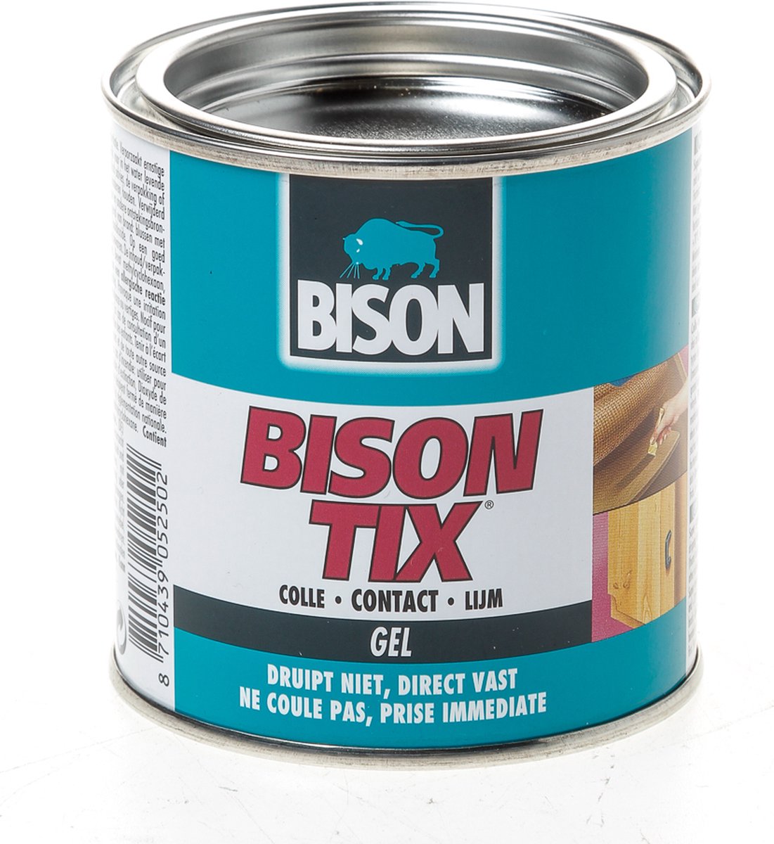 Bison tix® blik 250 ml, gelvormig, super sterk, universeel, contactlijm, waterdichte afwerking, eenvoudig in gebruik, geschikt voor ontelbare reparaties