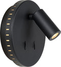 Lucide bentjer - bedlamp wandlamp - ø 14 cm - led - 3000k - zwart