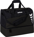 Erima six wings (medium) sporttas met bodemvak - zwart slate grey | maat: m