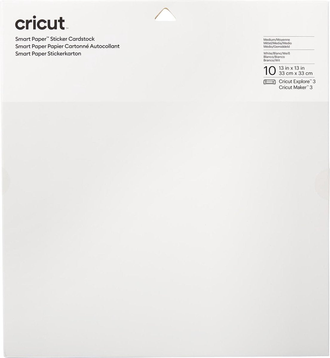 Cricut smart paper™ gekleurd karton snijbreedte 30.5 cm wit