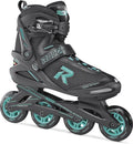 Icon inline skates softboot dames 80 mm 82A zwart aqua maat 39