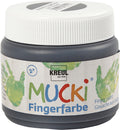 Creativ Company Mucki Fingerfarbe – Schwarz, 150 ml