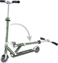 Globber kinderstep - flow - groen chrome - lichtgevende wielen - vouwbaar - vanaf 5 jaar