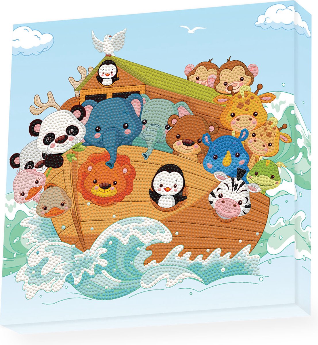Diamond dotz® diamond dotz - diamond painting set - 28x28cm - dieren - ark van noach