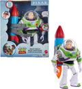 Mattel pixar buzz lightyear speelfiguur met raket - grote actiefiguur.