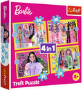 Trefl 4 in 1 barbie puzzel 35,48,54,70 teile