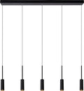 Lucide tubule - hanglamp - led - 5x7w 2700k - zwart