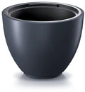 Prosperplast plantenpot bloempot heos - kunststof - antraciet - d57 x h43 cm - met binnenpot - tuin potten
