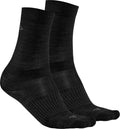 Craft - 2-pack wool liner sock - ov therm alg accessoires - zwart