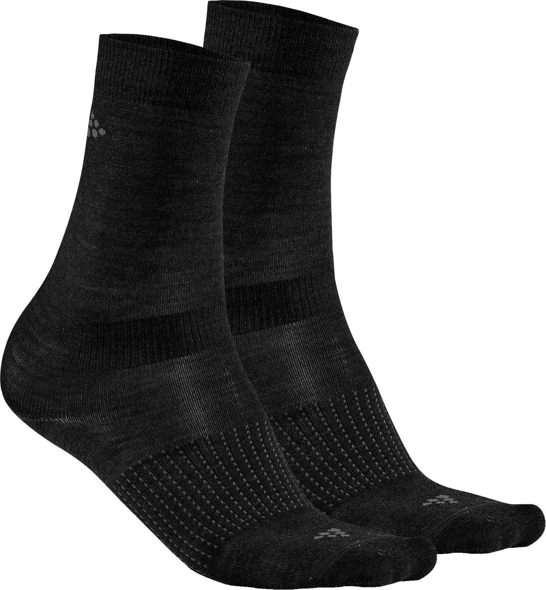 Craft - 2-pack wool liner sock - ov therm alg accessoires - zwart