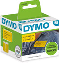 Dymo originele labelwriter grote verzendlabels naamkaarten | 54 mm x 101 mm | zwart op geel | rol van 220 zelfklevende etiketten | geschikt voor de labelwriter labelprinters | gemaakt in europa
