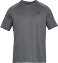 Under armour ua tech 2.0 ss tee-gry heren sportshirt - carbon heather - zwart