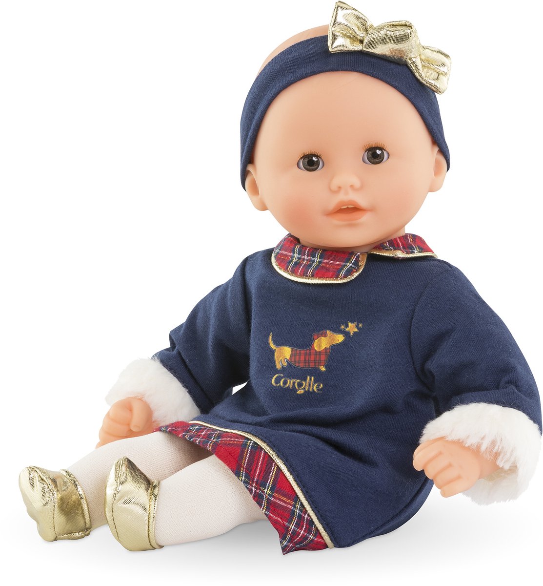 Corolle babypop calin margaux holidays zachte pop 30cm blauw vanillegeur.