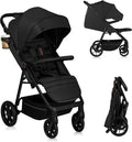 Lionelo mira kinderwagen buggy - wandelwagen - voor kinderen tot 22 kg - voorwielen 360° - verstelbare rugleuning handgreep - waterdichte xxl luifel met upf50+ - 5-puntsgordel - grote off-road wielen - volledige schokdemping - compact opvouwbaar